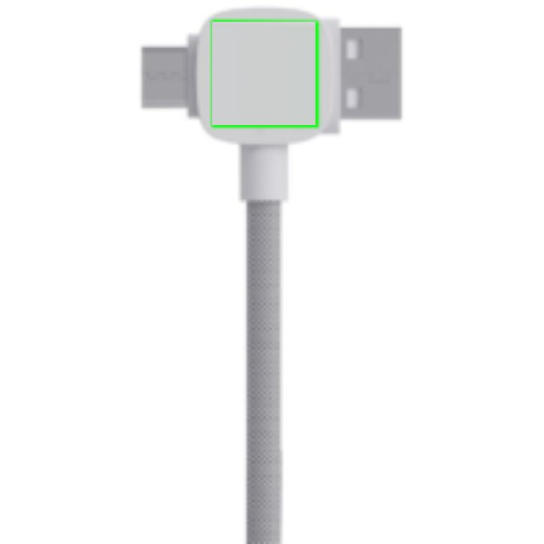 Urban Vitamin Stockton 65W gerecycled TPE/PET magn. kabel — drukvlak artikel achterzijde
