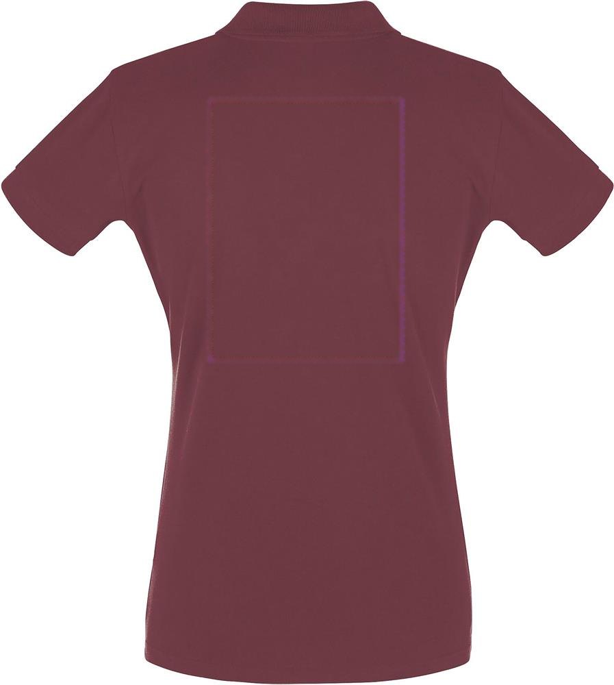 PERFECT WOMEN - PERFECT dames polo 180g — drukvlak achterzijde