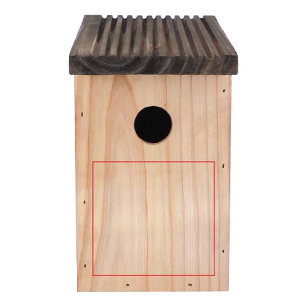 Vogelhuisje Rustiek — drukvlak voorzijde