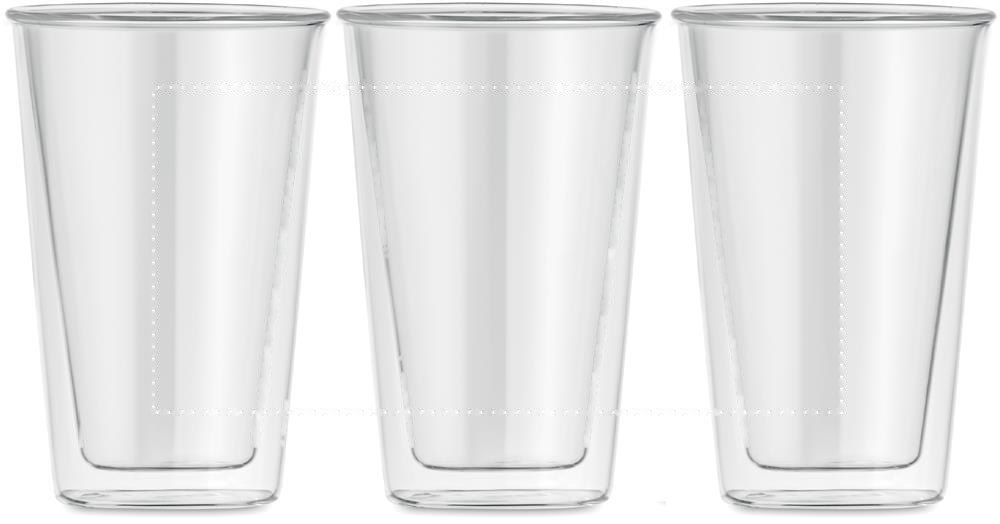 BIELO TUMBLER - Dubbelwandig glas met deksel — drukvlak drukvlak 1