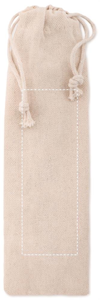 NATURAL STRAW - Bamboo rietjes en borstel set — drukvlak achterzijde