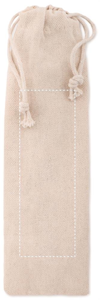 NATURAL STRAW - Bamboo rietjes en borstel set — drukvlak voorzijde