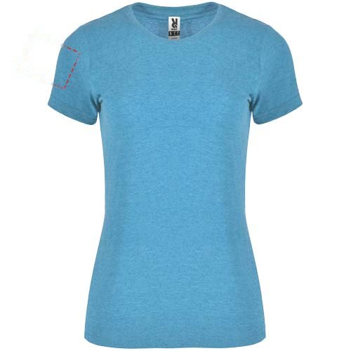 Fox 150 g/m² damesshirt met korte mouwen — drukvlak rechter bicep