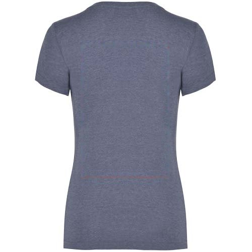 Fox 150 g/m² damesshirt met korte mouwen — drukvlak impact hoog op de achterzijde