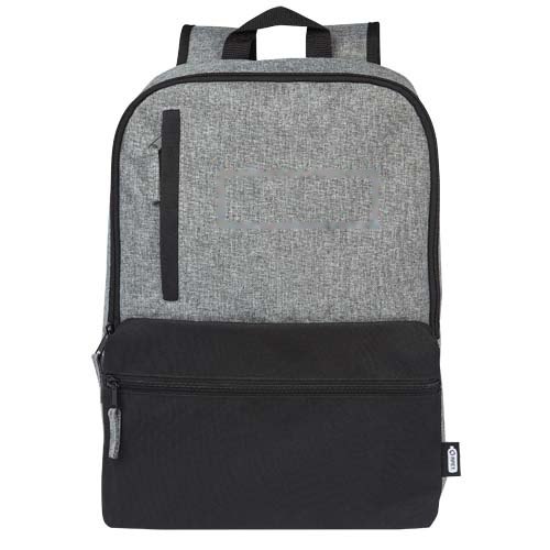 Reclaim GRS gerecyclede tweekleurige 15" laptoprugzak 14 L — drukvlak bovenzijde