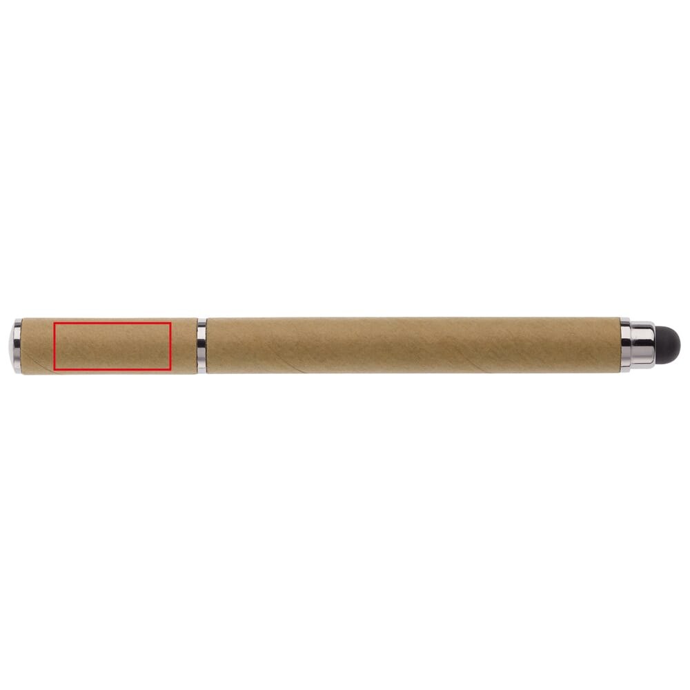 Balpen stylus papier — drukvlak op de kap