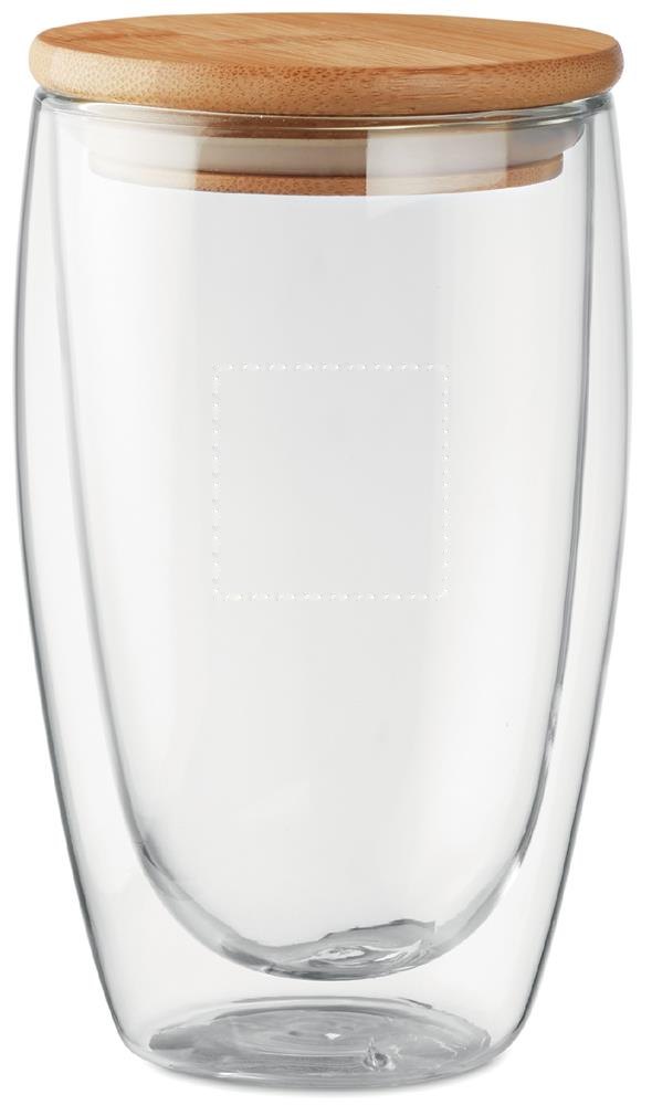 TIRANA LARGE - Dubbelwandig drinkglas 450ml — drukvlak achterzijde