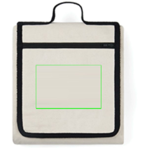 VINGA Volonne AWARE™ recycled canvas picknickkleed — drukvlak zak