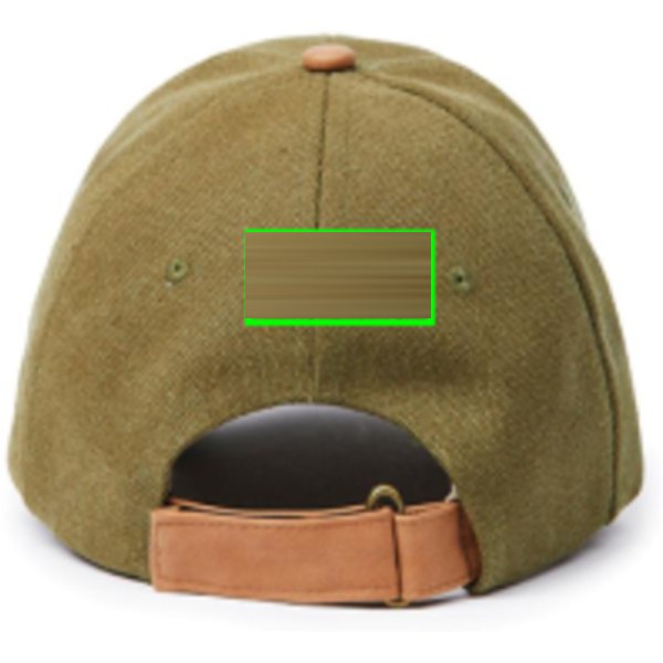 VINGA Bosler AWARE™ recycled canvas cap — drukvlak artikel achterzijde