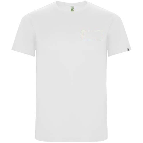 Imola 135 g/m² sportshirt met korte mouwen voor kinderen — drukvlak linker borst