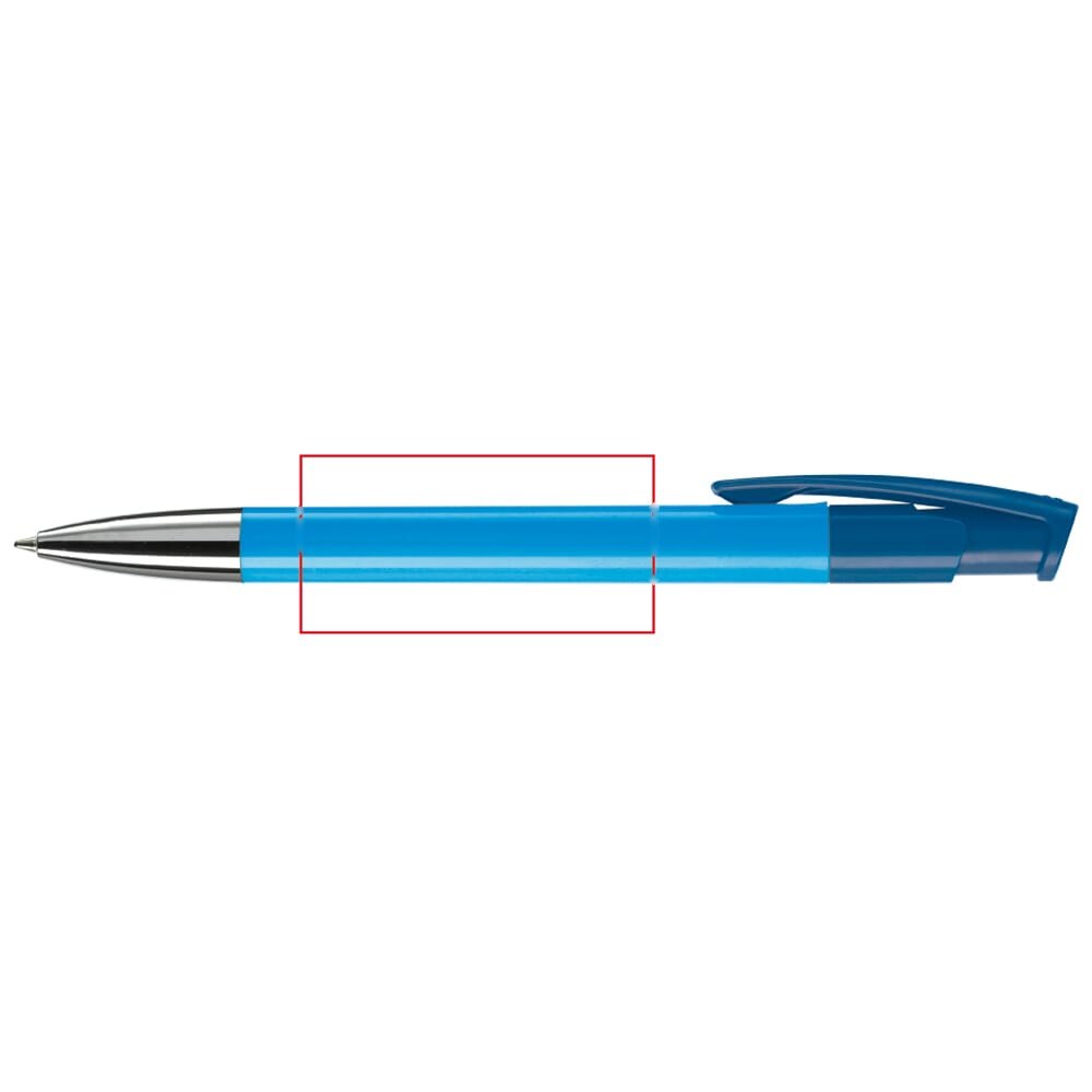 Balpen Avalon metal combi — drukvlak 90 graden van de clip