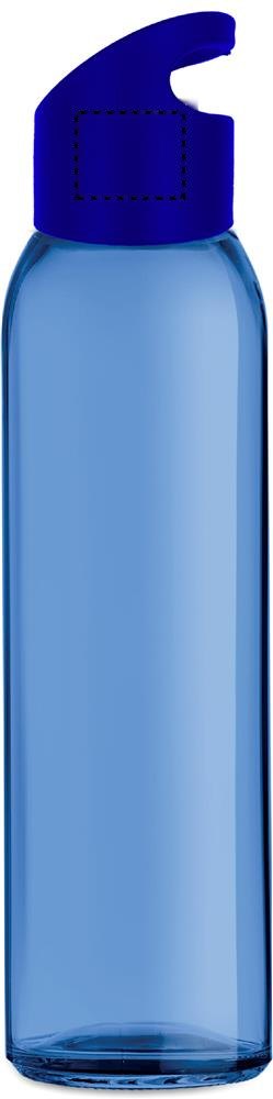 PRAGA - Glazen drinkfles 470 ml — drukvlak dop zijde 1