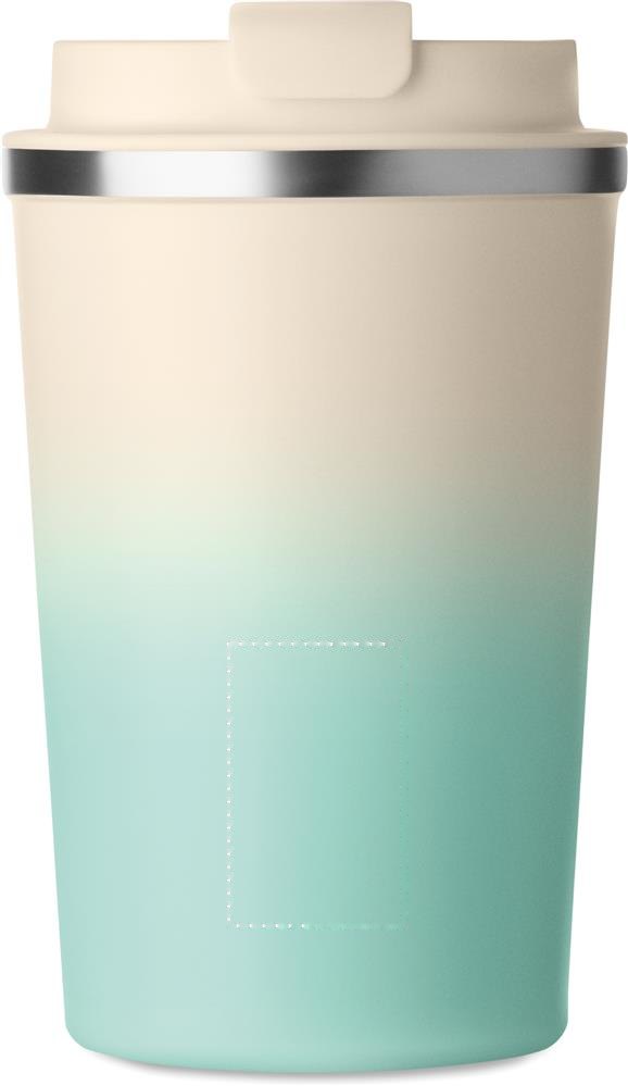BRACE GRADIENT - Dubbelwandige beker 350ml — drukvlak voorzijde onder
