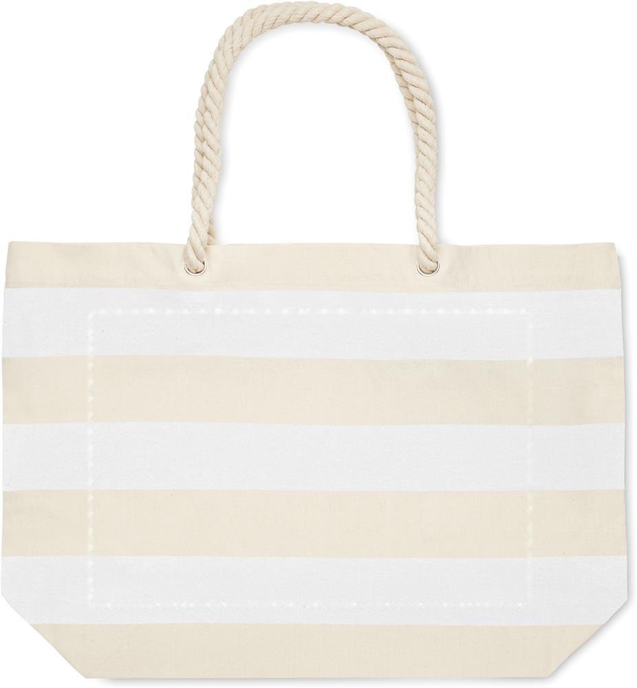 HEAVEN STRIPE - Katoenen strandtas 220 gr/m² — drukvlak achterzijde