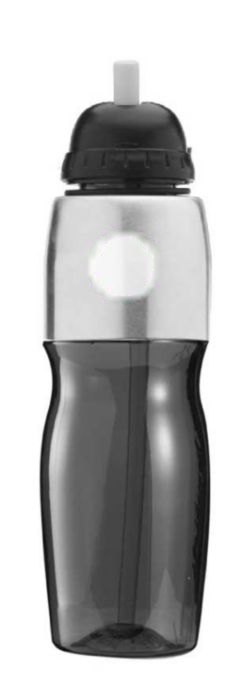 PS en RVS fles Emberly — drukvlak zijkant