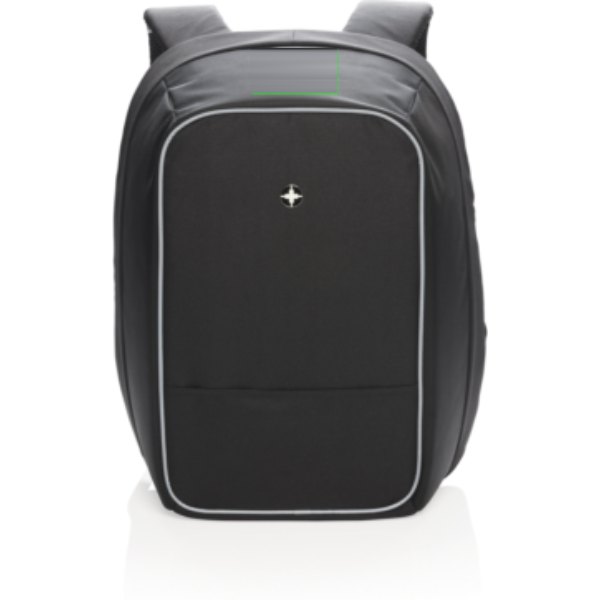 Swiss Peak AWARE™ anti-diefstal 15,6" laptop rugzak — drukvlak artikel bovenzijde