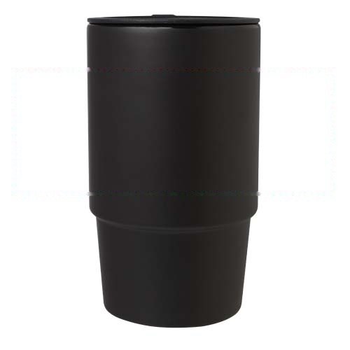 Carter 450 ml mok van keramiek met plastic deksel — drukvlak rondom