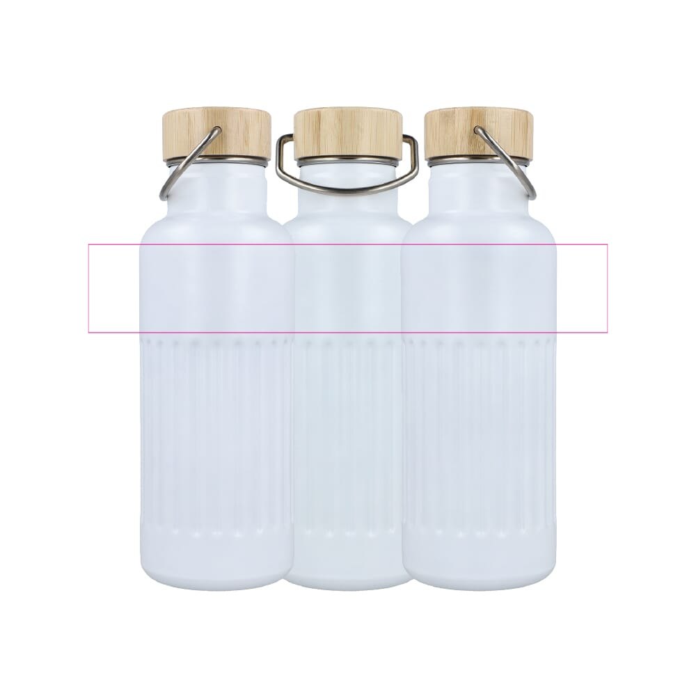 Gerecycled RVS Thermo fles 500ml — drukvlak rondom bovenzijde