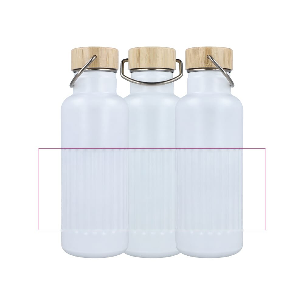 Gerecycled RVS Thermo fles 500ml — drukvlak rondom onderzijde