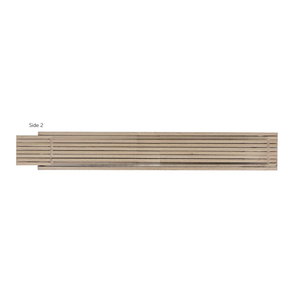 Duimstok hout 2m premium natuurlijk — drukvlak zijde 2, gecentreerd