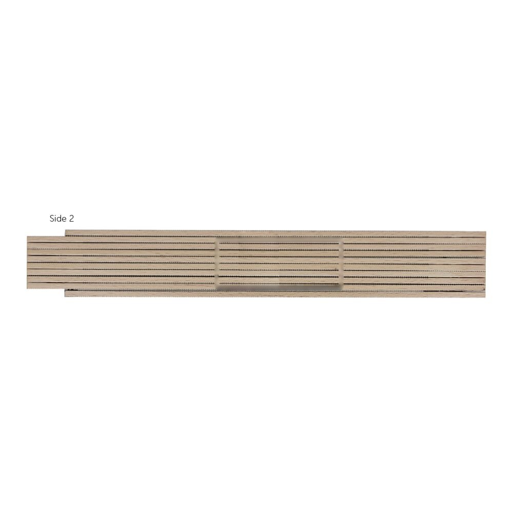 Duimstok hout 2m premium natuurlijk — drukvlak zijde 2, klein midden