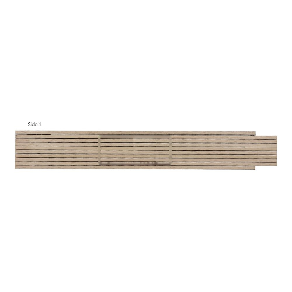 Duimstok hout 2m premium natuurlijk — drukvlak zijde 1, klein midden