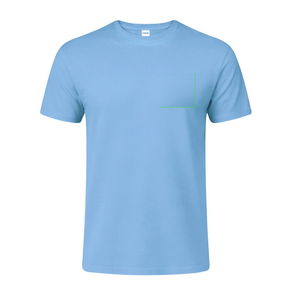 Kleuren T-Shirt Volwassene Seiyo — drukvlak linkerborst