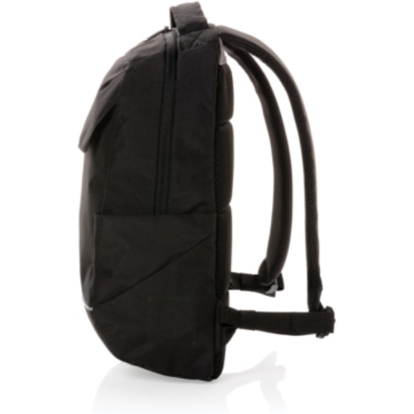 Swiss Peak Brooke AWARE™ RPET daily 15.6" laptop rugzak — drukvlak artikel zijkant rechts