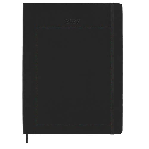 Moleskine week-agenda voor 12 maanden met harde kaft XL — drukvlak voorzijde