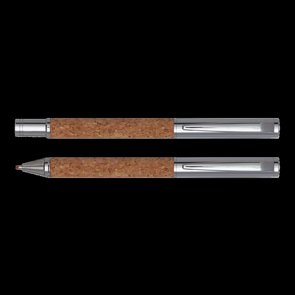 CORK SIGNATURE - Pennenset — drukvlak onder de clip van de ballpoint pen