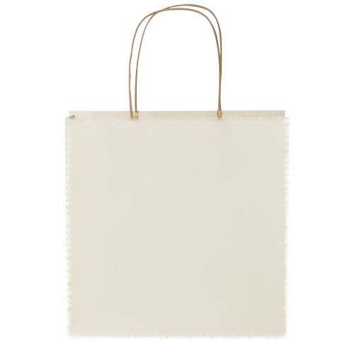 Papieren tas 150 g/m2 gemaakt van landbouwafval met gedraaide handgrepen - 24 x 9 x 24 cm — drukvlak beide zijden