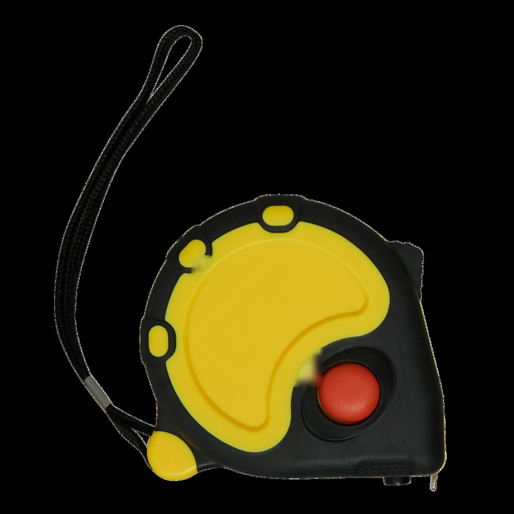 BASIC II - Rolbandmaat (5 m) — drukvlak op de yellow field op de zijde with de button