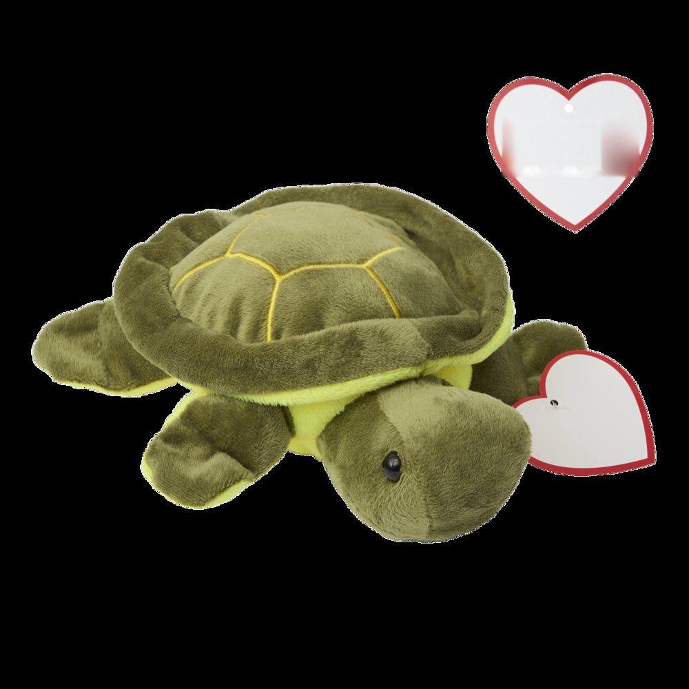 ALBERT - Pluche schildpad — drukvlak op het papieren hartje