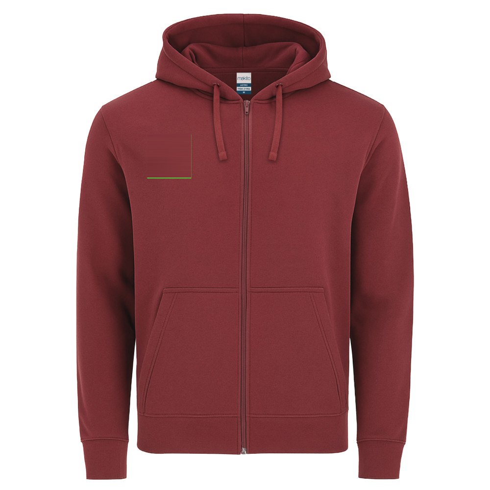 Volwassene Sweatshirt Astro — drukvlak op de rechterborst
