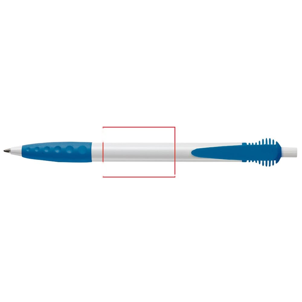 Balpen Cosmo grip hardcolour — drukvlak verlengde van de clip
