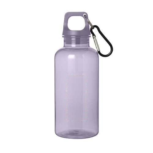 Oregon 400 ml waterfles van RCS-gecertificeerd gerecycled plastic met karabijnhaak — drukvlak voorzijde