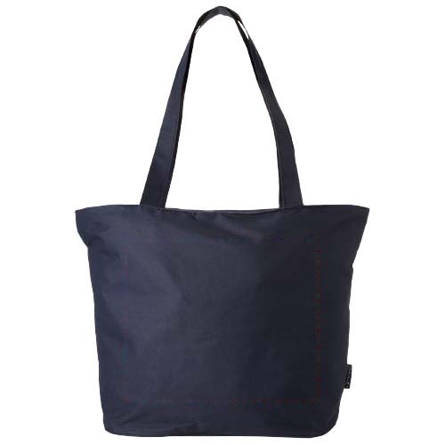 Panama polyester draagtas met rits 20L — drukvlak voorzijde