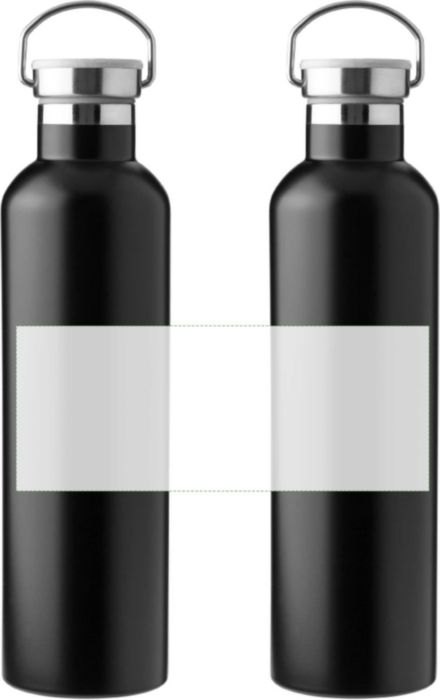 Dubbelwandige fles Damien | 1 l — drukvlak rondom
