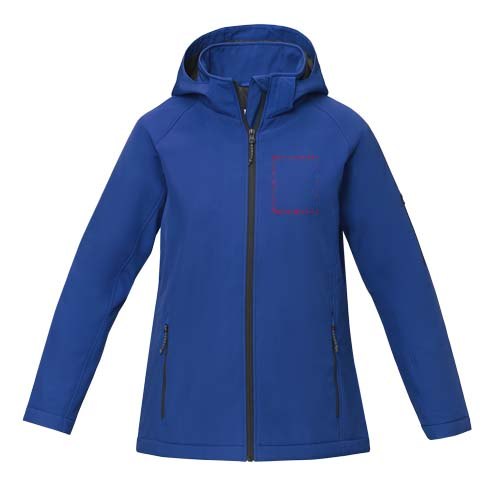 Notus gewatteerd softshell damesjas — drukvlak linker borst