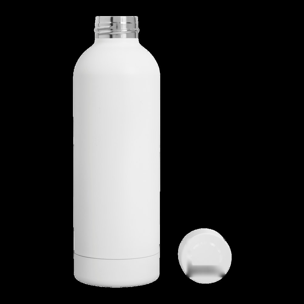 GET WARM - Vacuüm-isoleer-drinkfles — drukvlak gecentreerd op de deksel