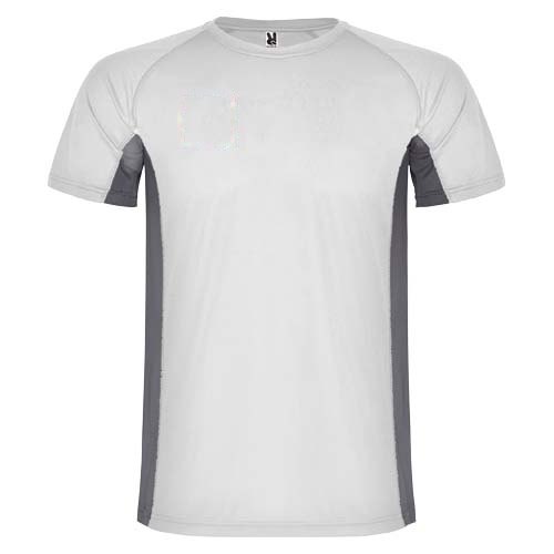 Shanghai sportshirt met korte mouwen voor kinderen — drukvlak rechter borst