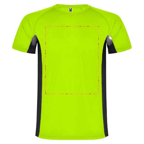 Shanghai sportshirt met korte mouwen voor kinderen — drukvlak voorzijde