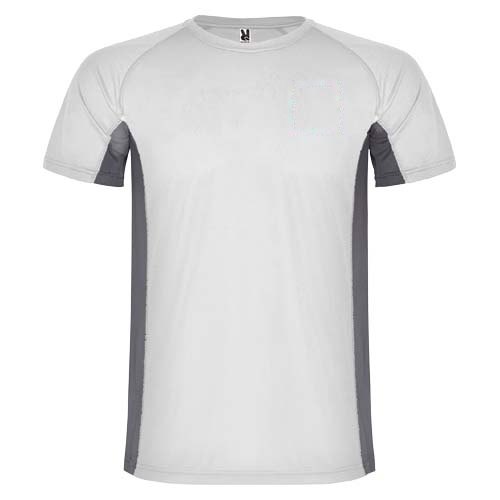 Shanghai sportshirt met korte mouwen voor kinderen — drukvlak linker borst