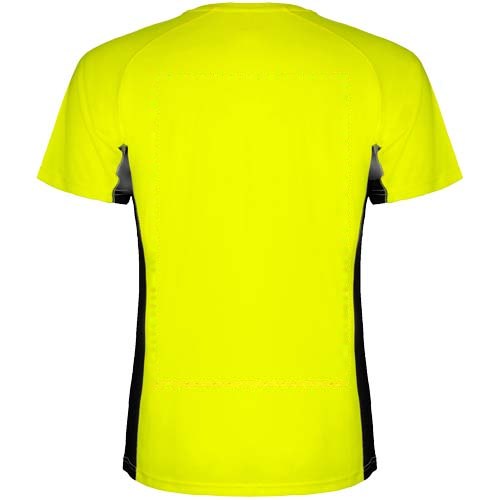 Shanghai sportshirt met korte mouwen voor kinderen — drukvlak achterzijde