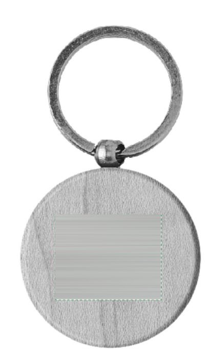 Houten sleutelhanger May — drukvlak bovenzijde