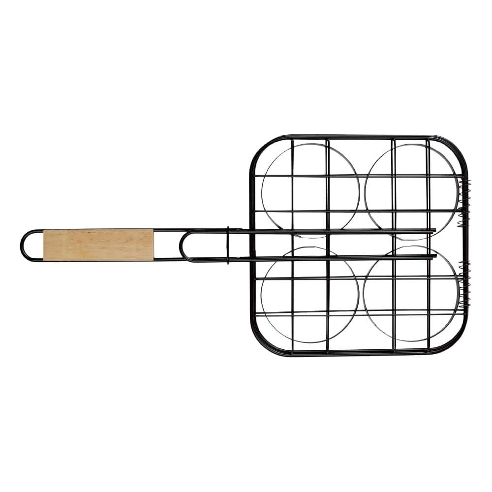 Barbecue hamburgergrill — drukvlak handvat