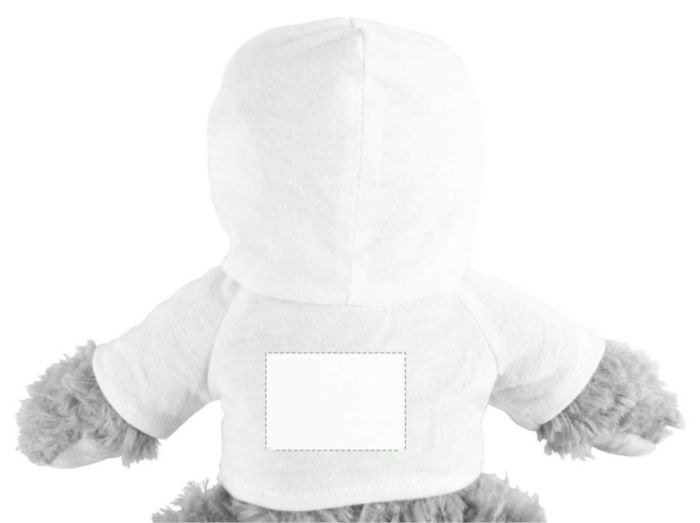Teddybeer Monty — drukvlak rugzijde