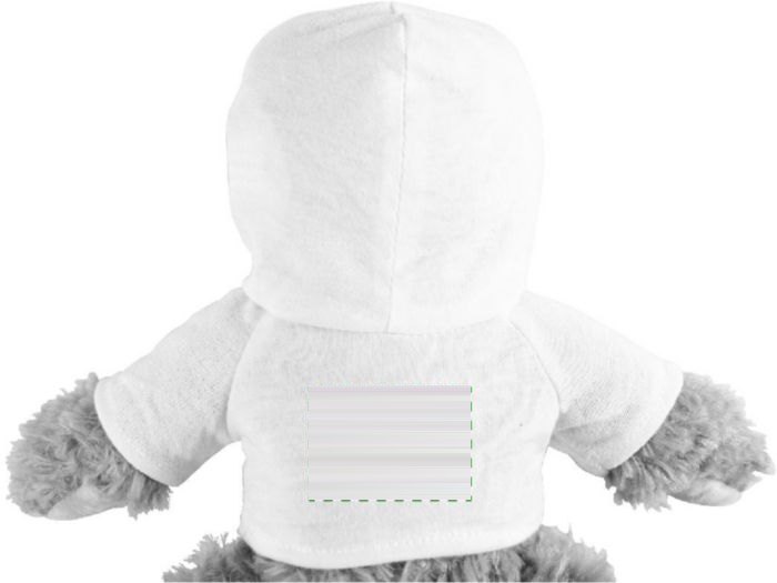 Teddybeer Monty — drukvlak achterzijde