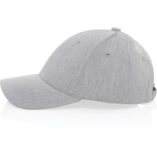 Milo AWARE™ recycled heather 6 paneel cap 200gr — drukvlak artikel zijkant links