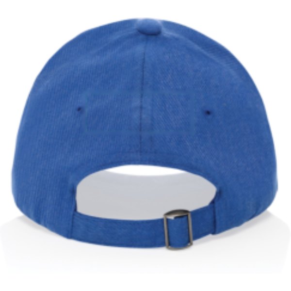 Milo AWARE™ recycled heather 6 paneel cap 200gr — drukvlak artikel achterzijde